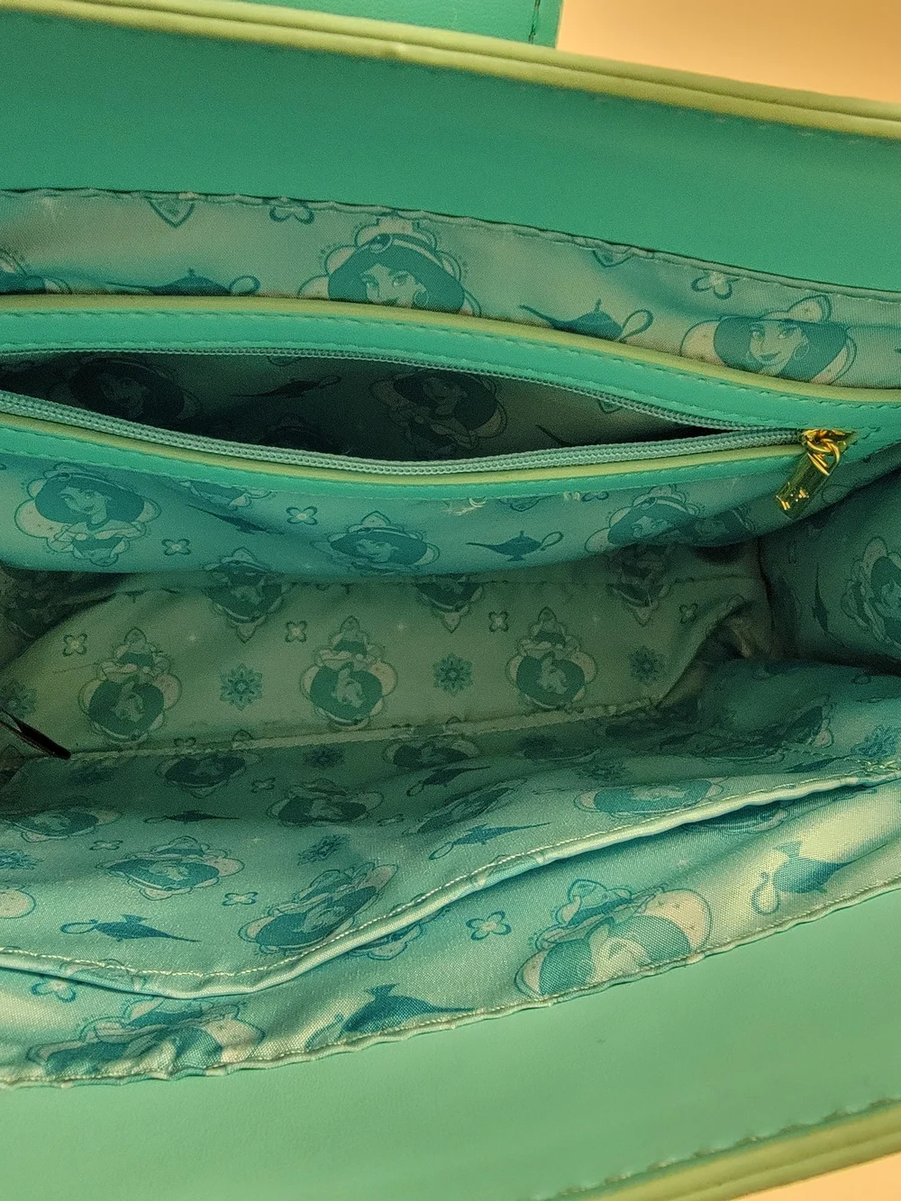 Loungefly Teal and Blue Aladdin Genie Lamp Satchel